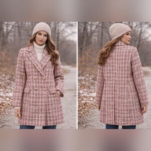 Elegant Pink Tweed Blazer